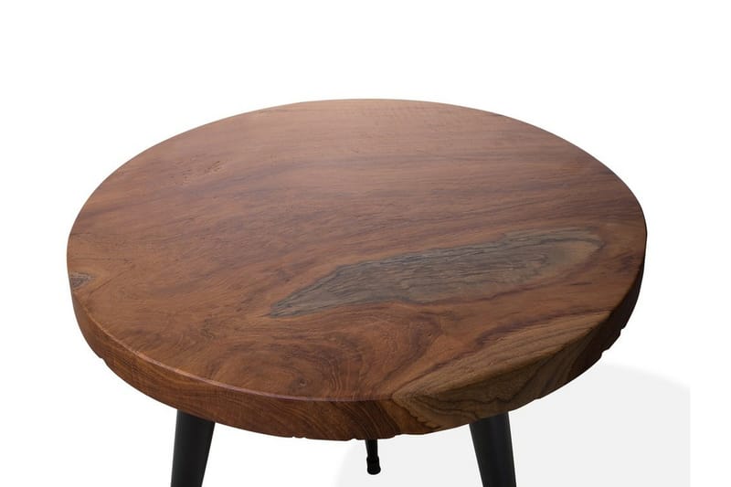 Detah 45 cm Rundt Sofabord i Teak - Brun - Møbler - Borde - Sofabord
