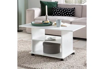 Dewand sofabord 95 cm - Hvid - Møbler - Borde - Sofabord - sofabord med hjul