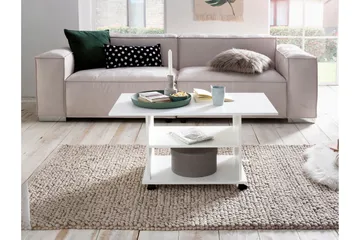 Dewand sofabord 95 cm - Hvid - Møbler - Borde - Sofabord - sofabord med hjul