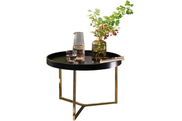 Dhir Sofabord 59 cm Rundt - Sort/Guld - Møbler - Borde - Sofabord