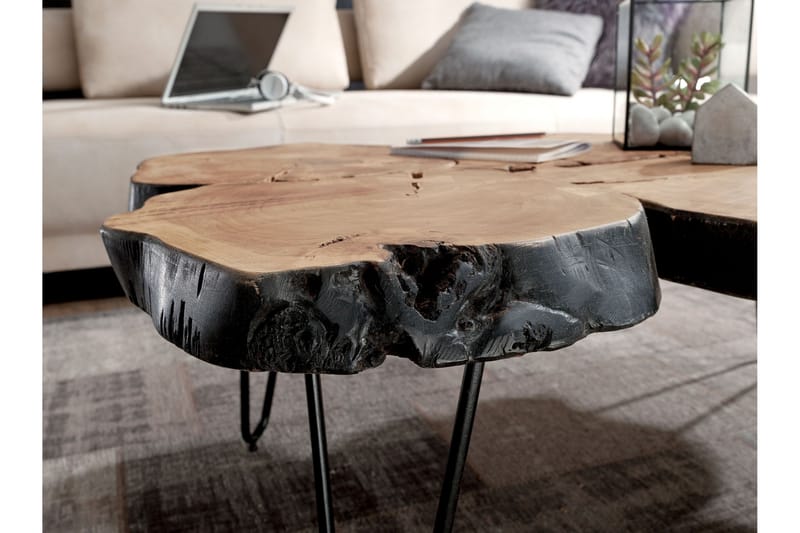 Diglake Sofabord 115 cm - Akacie/Sort - Møbler - Borde - Sofabord