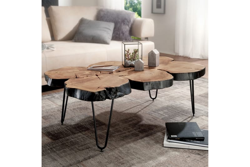 Diglake Sofabord 115 cm - Akacie/Sort - Møbler - Borde - Sofabord