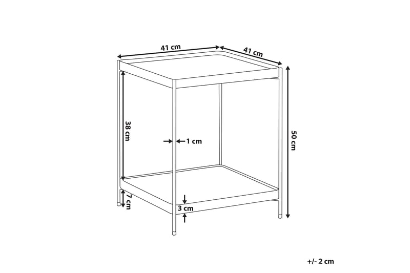 Dinari Sofabord 41 cm - Glas/Guld - Sofabord