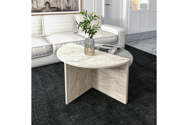 Sofabord Dolcer Grå / Travertin - Grå / Travertin - Møbler - Borde - Sofabord