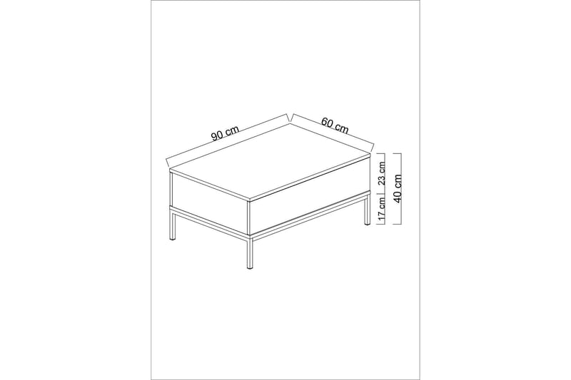 Dorlord Sofabord 90 cm - Grå - Sofabord