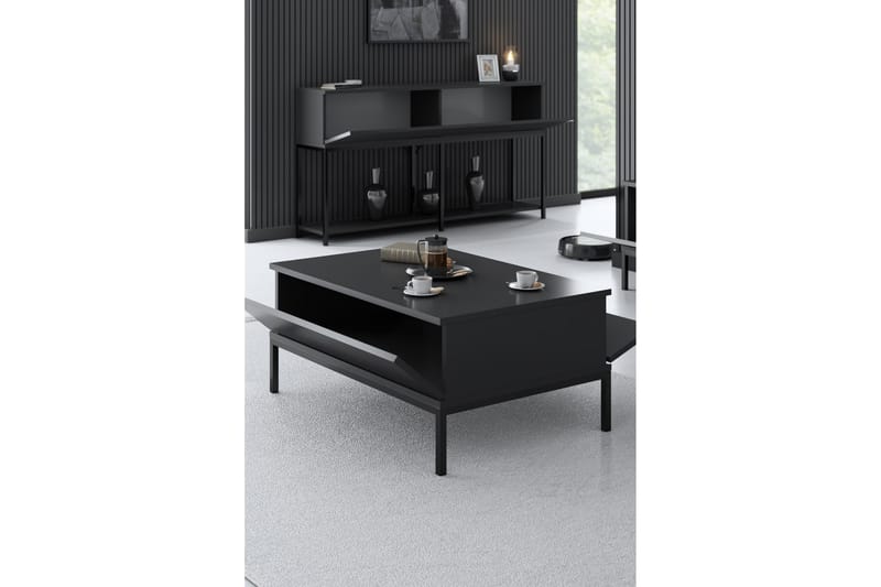 Dorlord Sofabord 90 cm - Grå/Sort - Møbler - Borde - Sofabord