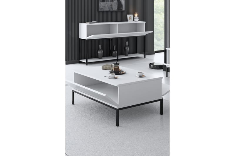 Dorlord Sofabord 90 cm - Hvid/Sort - Møbler - Borde - Sofabord