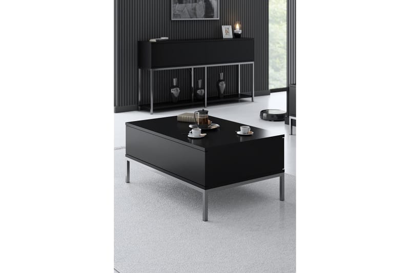 Dorlord Sofabord 90 cm - Sort/Grå - Møbler - Borde - Sofabord
