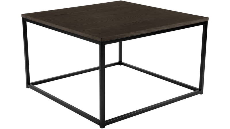 Sofabord Dover 80x80 cm - Mørkebrun egetræsfiner - Møbler - Borde - Sofabord