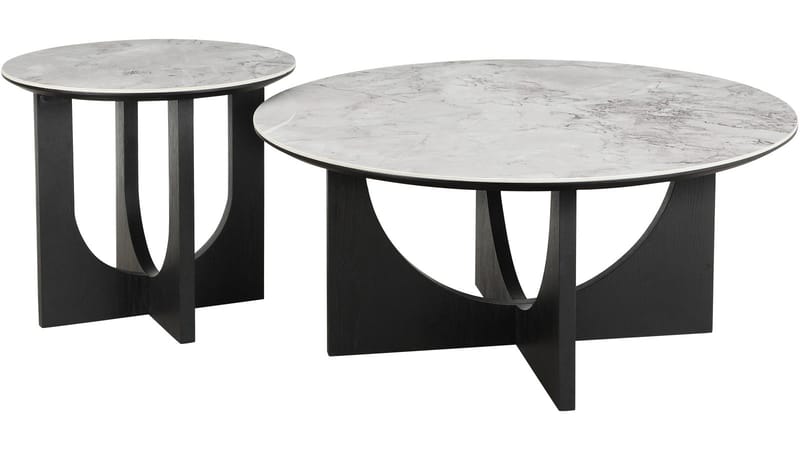 Sofabord Drivor 50 cm - Sortlakeret askefiner - Møbler - Borde - Sofabord