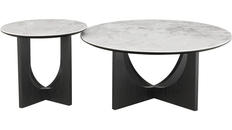 Sofabord Drivor 90 cm - Sortlakeret askefiner - Møbler - Borde - Sofabord