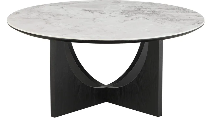 Sofabord Drivor 90 cm - Sortlakeret askefiner - Møbler - Borde - Sofabord
