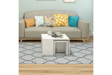 Elegancia Indskudsbord 60 cm 4 Bord - Hvid - Møbler - Borde - Sofabord