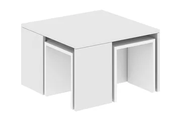 Elegancia Indskudsbord 60 cm 4 Bord - Hvid - Møbler - Borde - Sofabord