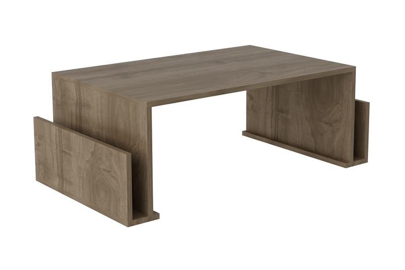 Elegancia Sofabord 95 cm med Avisopbevaring - Valnøddebrun - Møbler - Borde - Sofabord