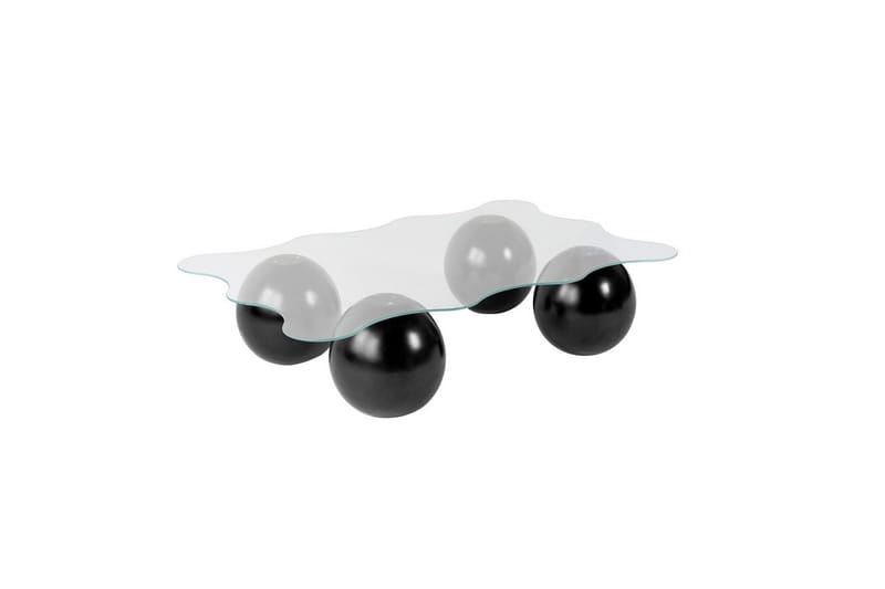 Sofabord Elinville Sort / Transparent - Sort/Hvid - Møbler - Borde - Sofabord