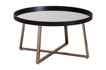 Elphin Sofabord 78 cm Rundt - Glas/Sort - Møbler - Borde - Sofabord