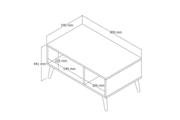 Elrasmo sofabord 90x54x90 cm - Møbler - Borde - Sofabord