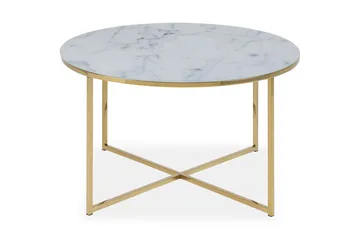 Epiffer Sofabord 80 cm - Hvid marmor - Møbler - Borde - Sofabord