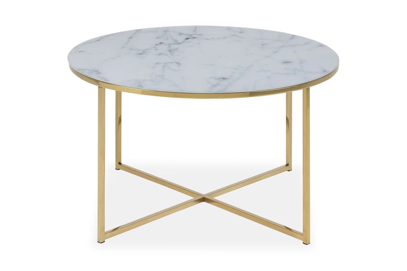 Epiffer Sofabord 80 cm, Hvid marmor