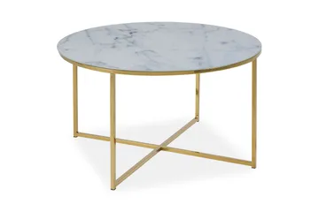 Epiffer Sofabord 80 cm - Hvid marmor - Møbler - Borde - Sofabord