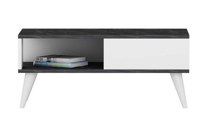 Ergene Sofabord 90x40x90 cm - Sort/Hvid - Møbler - Borde - Sofabord