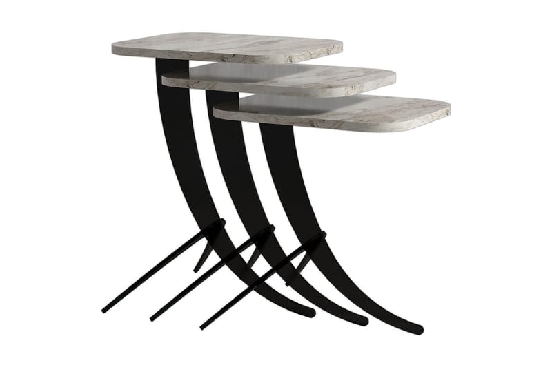 Erykah Indskudsbord 45 cm - Hvid/Sort - Møbler - Borde - Sofabord