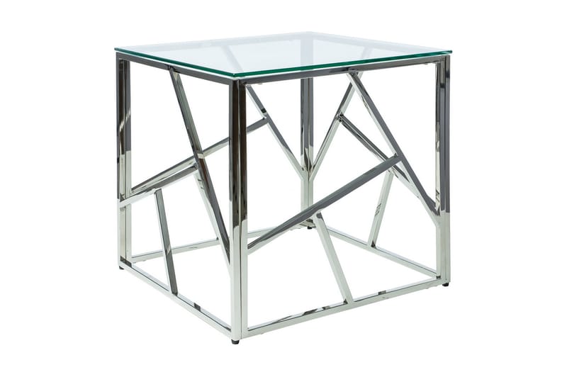 Escadan Sofabord 55 cm - Glas/Sølv - Sofabord