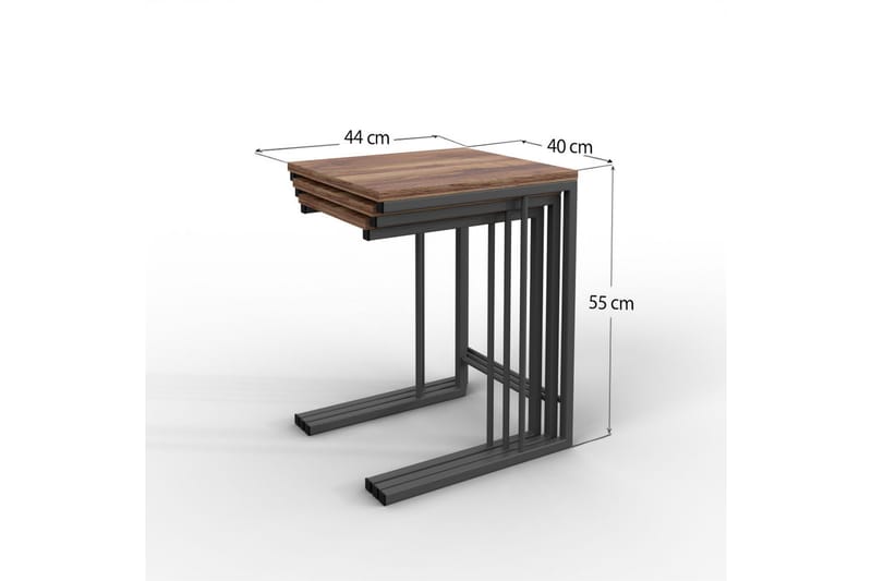 Essexa Indskudsbord 44x55x44 cm - Sort - Sofabord - Indskudsborde