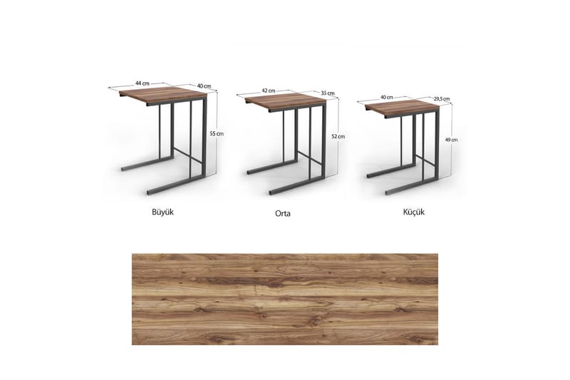 Essexa Indskudsbord 44x55x44 cm - Sort - Møbler - Borde - Sofabord