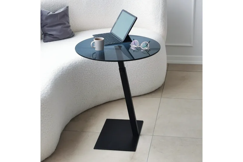 Essexa Sofabord 40x40x40 cm Rundt, Sort