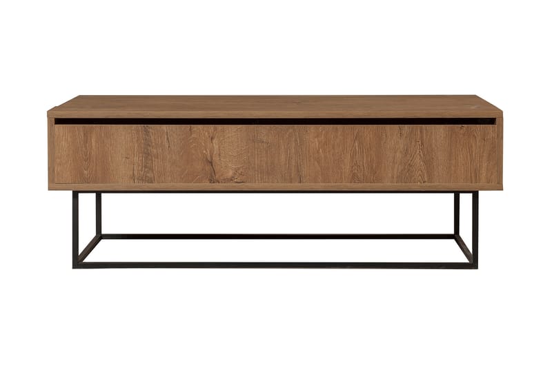 Estremoz Sofabord 120 cm med Opbevaring Rum - Mørkebrun/Sort - Møbler - Borde - Sofabord