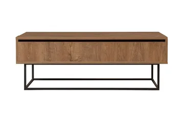 Estremoz Sofabord 120 cm med Opbevaring Rum - Mørkebrun/Sort - Møbler - Borde - Sofabord