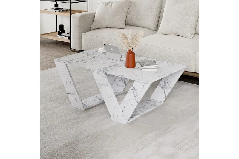 Sofabord Eviren Carrara Marmor - Carrara Marmor - Møbler - Borde - Sofabord