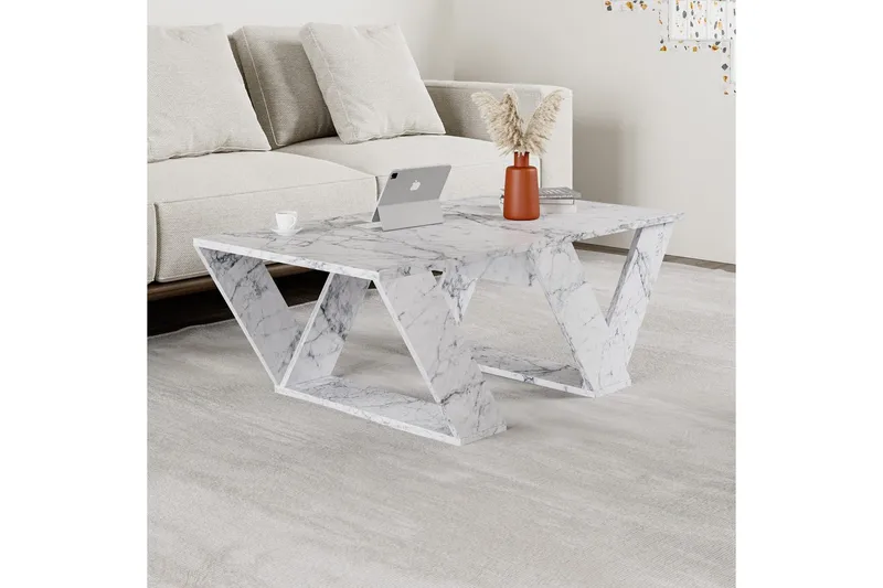 Sofabord Eviren Carrara Marmor - Carrara Marmor - Møbler - Borde - Sofabord