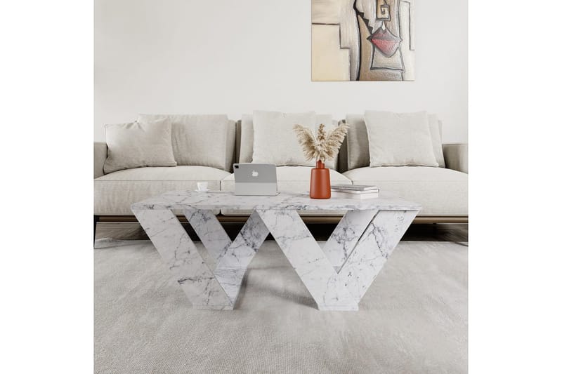 Sofabord Eviren Carrara Marmor - Carrara Marmor - Møbler - Borde - Sofabord