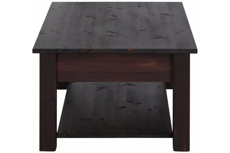 Evonne Sofabord 100 cm med Opbevaring 2 Skuffer + Hylde - Sort - Møbler - Borde - Sofabord