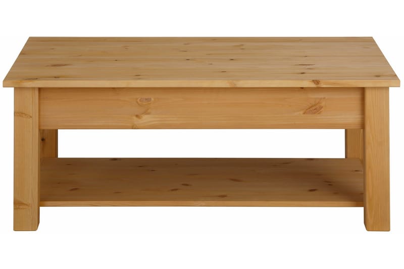 Evonne Sofabord 100 cm med Opbevaring 2 Skuffer + Hylde - Brun - Møbler - Borde - Sofabord