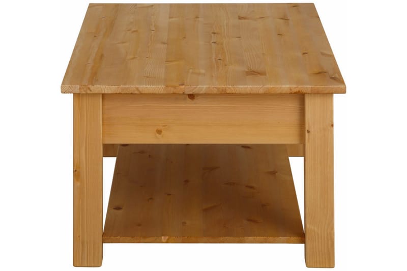 Evonne Sofabord 100 cm med Opbevaring 2 Skuffer + Hylde - Brun - Møbler - Borde - Sofabord