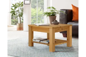 Evonne Sofabord 60 cm med Opbevaring Skuffe + Hylde - Brun - Møbler - Borde - Sofabord
