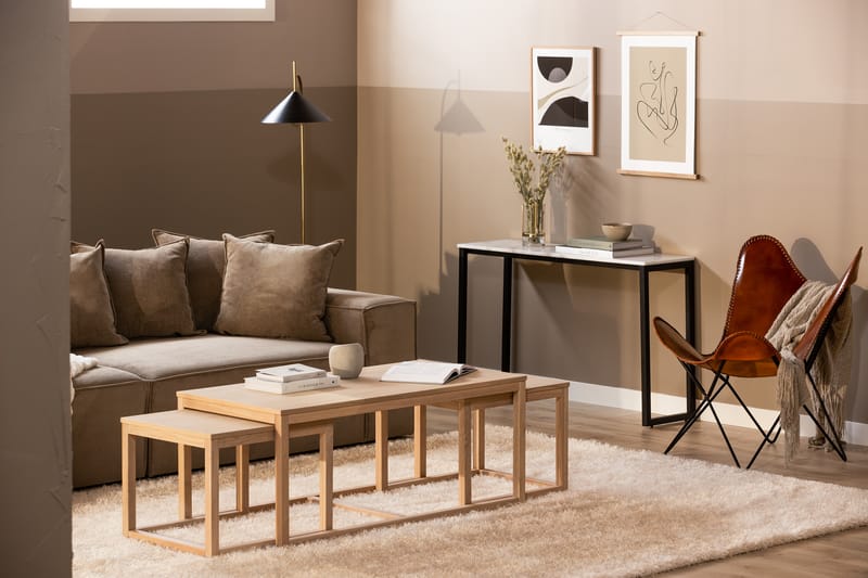 Fabian Sofabord 120 cm - Bok/Beige - Møbler - Borde - Sofabord