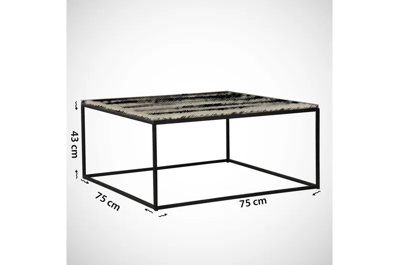 Falan Sofabord 75 cm - Brun Natur/Sort - Møbler - Borde - Sofabord