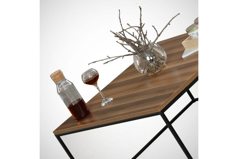 Falan Sofabord 75 cm - Brun/Sort - Møbler - Borde - Sofabord