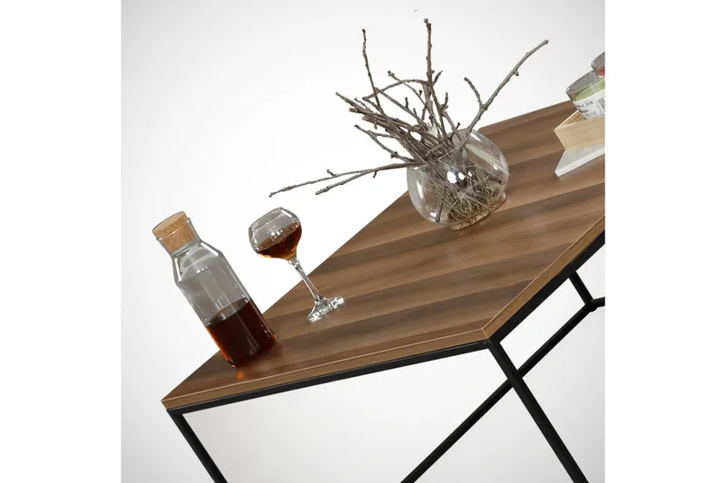 Falan Sofabord 75 cm - Brun/Sort - Møbler - Borde - Sofabord