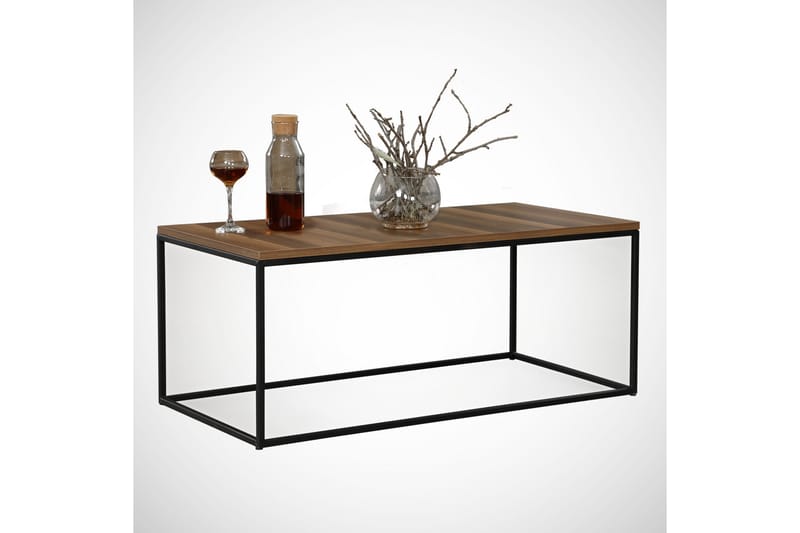 Falan Sofabord 95 cm - Mørkebrun/Sort - Møbler - Borde - Sofabord