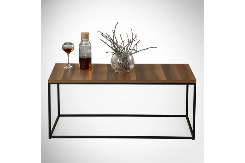 Falan Sofabord 95 cm - Mørkebrun/Sort - Møbler - Borde - Sofabord