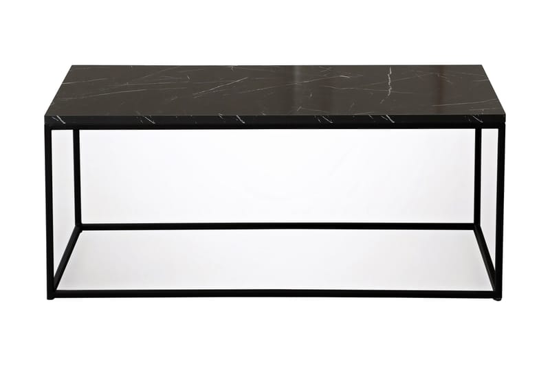 Falan Sofabord 95 cm Marmormønster - Sort - Møbler - Borde - Sofabord