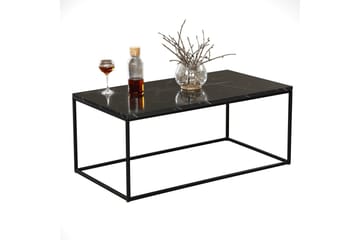 Falan Sofabord 95 cm Marmormønster - Sort - Møbler - Borde - Sofabord