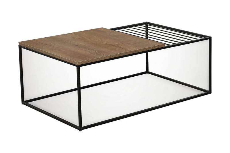 Falan Sofabord 95 cm Ribber - Brun/Sort - Møbler - Borde - Sofabord