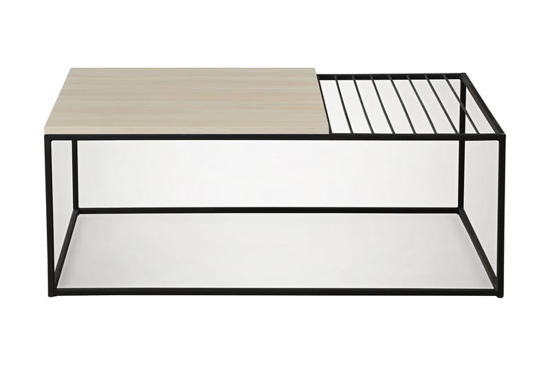 Falan Sofabord 95 cm Ribber - Lysebrun/Sort - Møbler - Borde - Sofabord